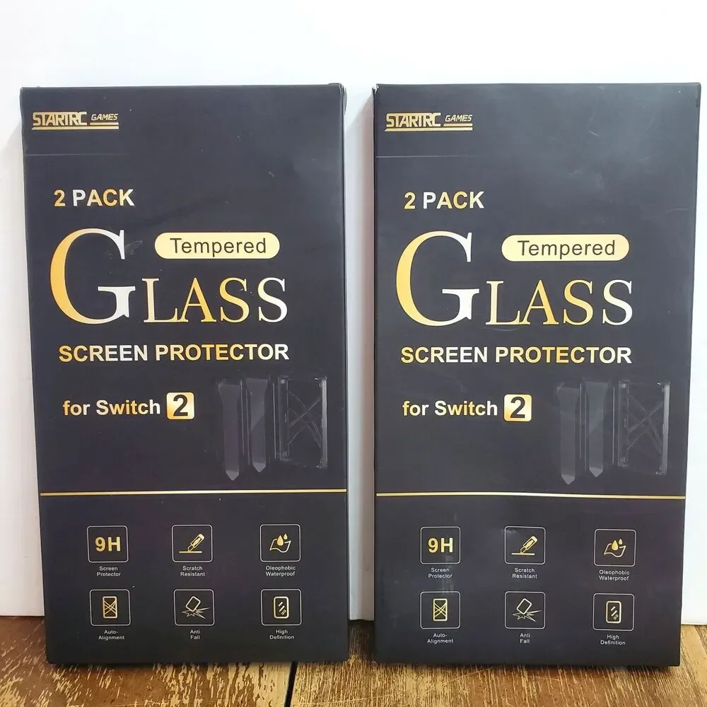 Lot of 2 STARTRC 2-Pack Tempered Glass Screen Protector Nintendo Switch 2 9H HD
